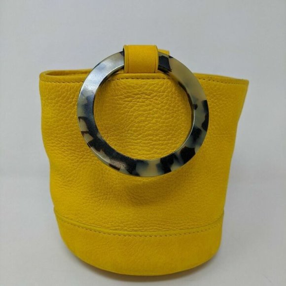 Simon Miller Bongai 15 Mini Nubuck Bucket Bag, Women's Size Mini - Yellow - Picture 4 of 10